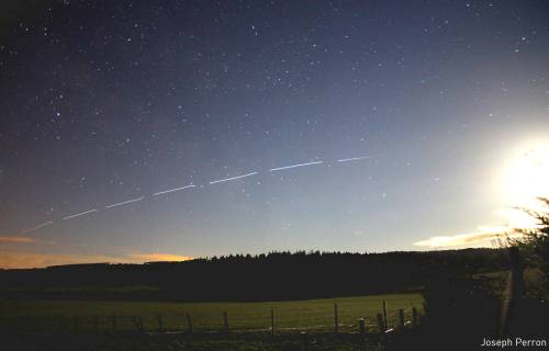 ISS over Scotland this morning, my first attempt at photographing the station. [5184x3315] [OC]