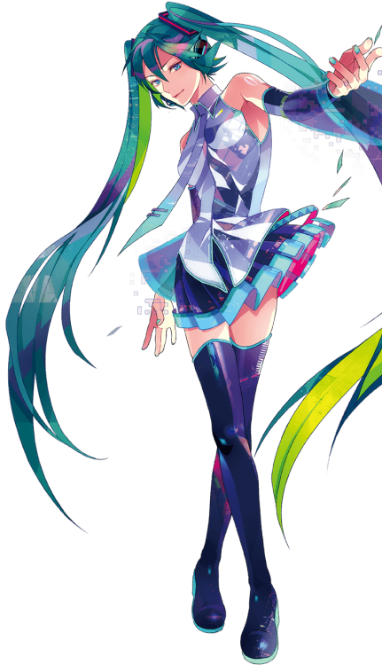 myvocaloid:  Miku V3 and Miku V3 English Designs and Extras On the left is the art for Miku V3, drawn by iXima. On the right is Miku V3 English art, drawn by Zain. Miku V3 English will be released August 31st (downloadable only for now) at the price of