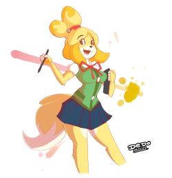 matospectoru:  dedoarts:  Late night pic. Had to let my art go after watching so many good ones! Another take of Isabelle.  :D!!!