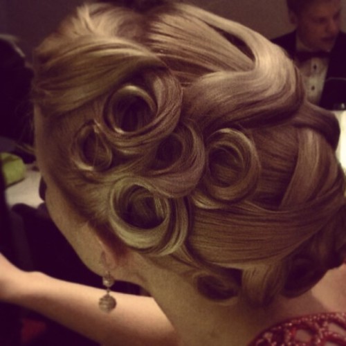 #saturday evening was great! #hair #hairstyle #blond #blonde #updo #party #glamour #curl #curles #cu