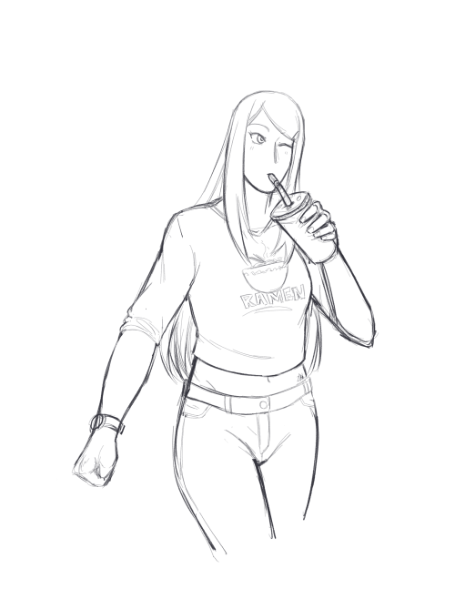 wlwsakura:kushina sketch