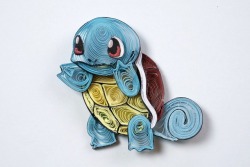 retrogamingblog:Paper-Quilled Pokemon made