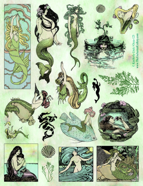 fish-tails-siren-scales:Mermaid stamps at The Enchanted Gallery