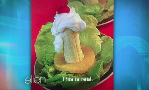 laudemelysium:  thepinkestlady:  ellenlovesportia:  Ellen talking a about foods from the 50s  HAHAHAHAHAHHA  bless. 