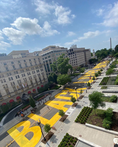 itscolossal:A Bold Black Lives Matter Statement Transforms a Street Leading to the White House in Wa