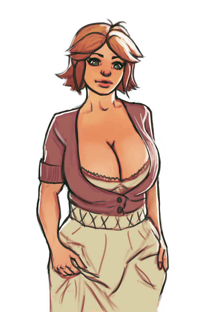 boobsgames:  New version of Jenna, mother of protagonist’s friend from my game.