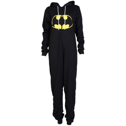 Crazy Girls Womens Superman Batman Logo Print Ladies Hoody Jumpsuit ❤ liked on Polyvore