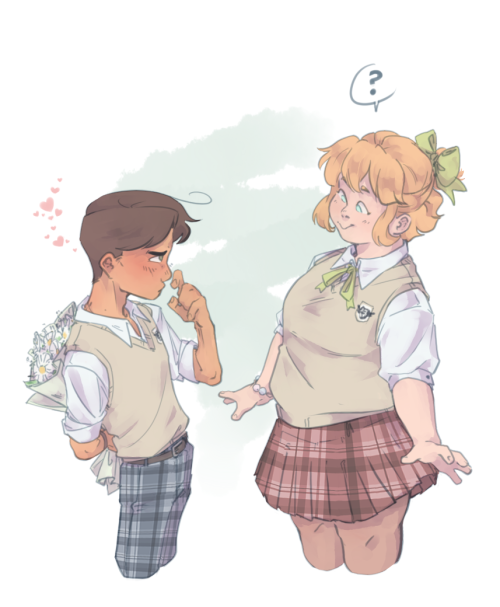 A boy and his crush &ndash;Would ya look at that, another redraw