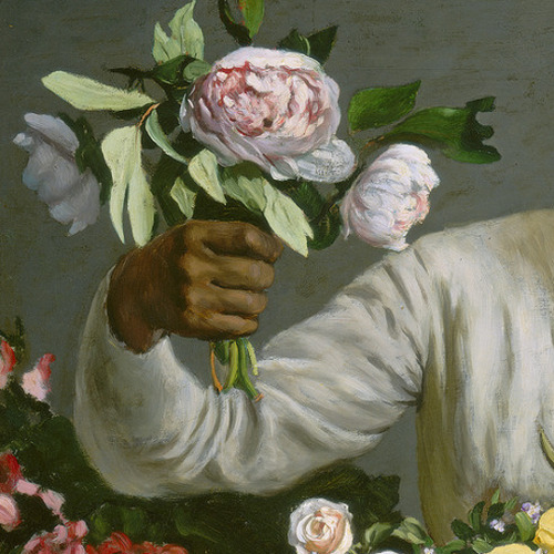 20aliens: Young woman with peonies (detail), 1870oil on canvasFrédéric Bazil