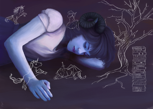 livjnoodles:One sleepy tiefling