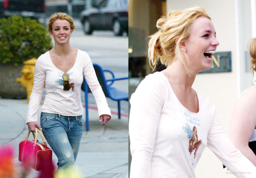 breathonbritney: 2003, January 23rd. Britney out for some shopping in Los Angeles.