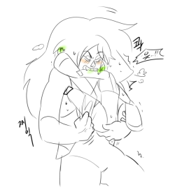 ruki-32:  ㅎ-ㅎ헷  Jasper you jerk stop with the rough fun time and hurting my peridot &gt; n&lt;