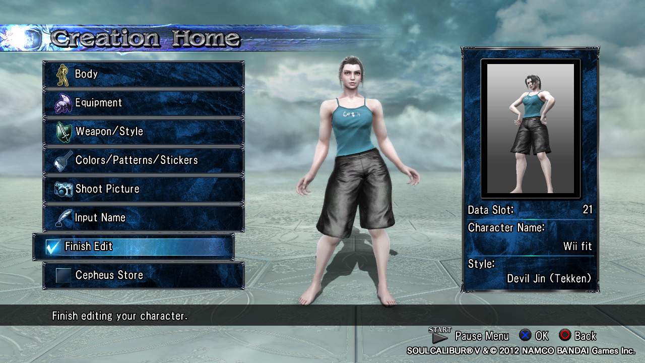 aquaxranox:  Yay more of my Soul calibur creations! This time, Wii fit trainer!!