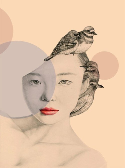 actegratuit:  girls & birds by   OkArt  