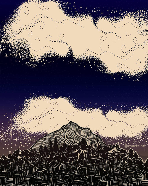  Mount Lycabettus, in Athens, Greece.Part of a bigger illustration project. Ink + digital coloring.