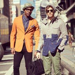 byzachary:  Orange blazers &amp; spring parka jackets Just a couple of dudes 😎 @mindthechap photo shoot on iamgalla.com by iamgalla http://instagr.am/p/WTcC3tsvao/  