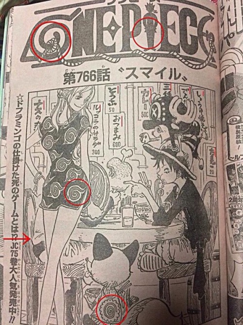 monkeydseehr:This week’s ONE PIECE cover is a complete TRIBUTE for NARUTO.Luffy is eating with Narut