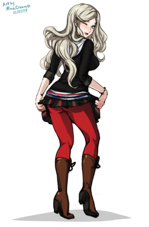   #641 Ann Takamaki (P5)  with her hair down again <3  Support me on Patreon