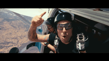 parkwaylane:  Most memorable moment of the song. These boys got licensed in skydiving