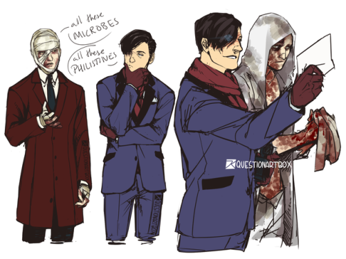 questionartbox: fine clothes and gory hobbies Two very differently mannered but definitely dangerous