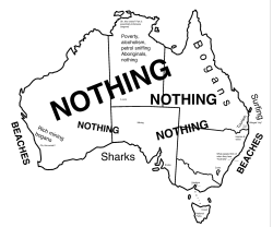 mapsontheweb:  Stereotype map of Australia.