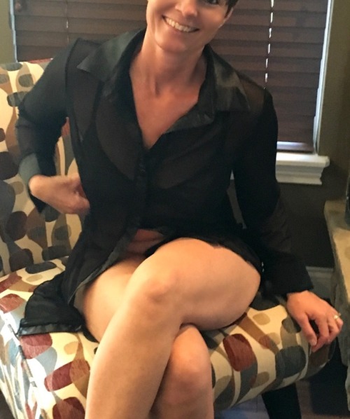 luvshowing55:Wife doing a little mid day posing. Love her sheer top and bra especially in public on 