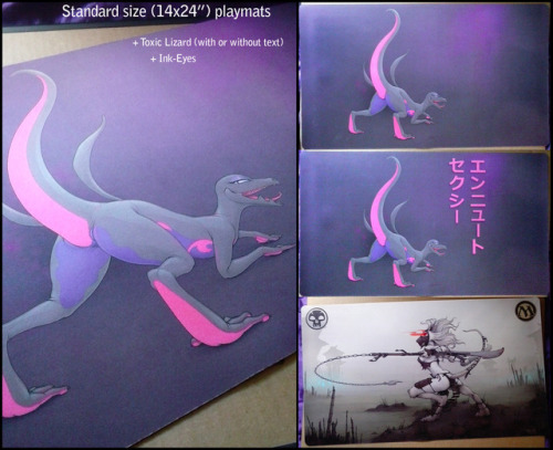 ecmajor: So i had a bunch of mats printed for my table at WTF, and i’ve got a few  left - they’re available! They look much nicer than my awful camera  shows. Very crisp and vibrant! I currently have 6 total - 3 each of the Salazzle ones, which are
