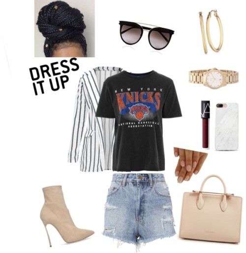 Urban city style by keuiana featuring nars cosmetics ❤ liked on PolyvoreTopshop graphic t shirt / Bl