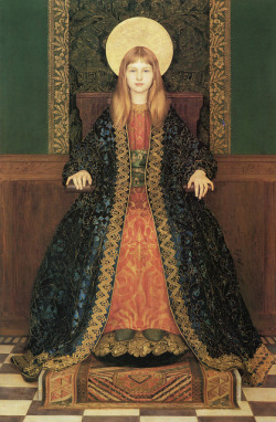 goodnumberone:   Thomas Cooper Gotch (British, 1854-1931), “The Child Enthroned&quot;, 1894 by sofi01 on Flickr. 