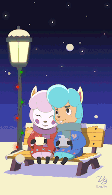 tinycartridge:  Reese and Cyrus’s Holiday ⊟ As much as I loathe winter and the snow that comes with it, it’s not so bad when you’re bundled up, sharing coffee or hot chocolate while cuddling with someone you love. Much props to Dante Buford (animator
