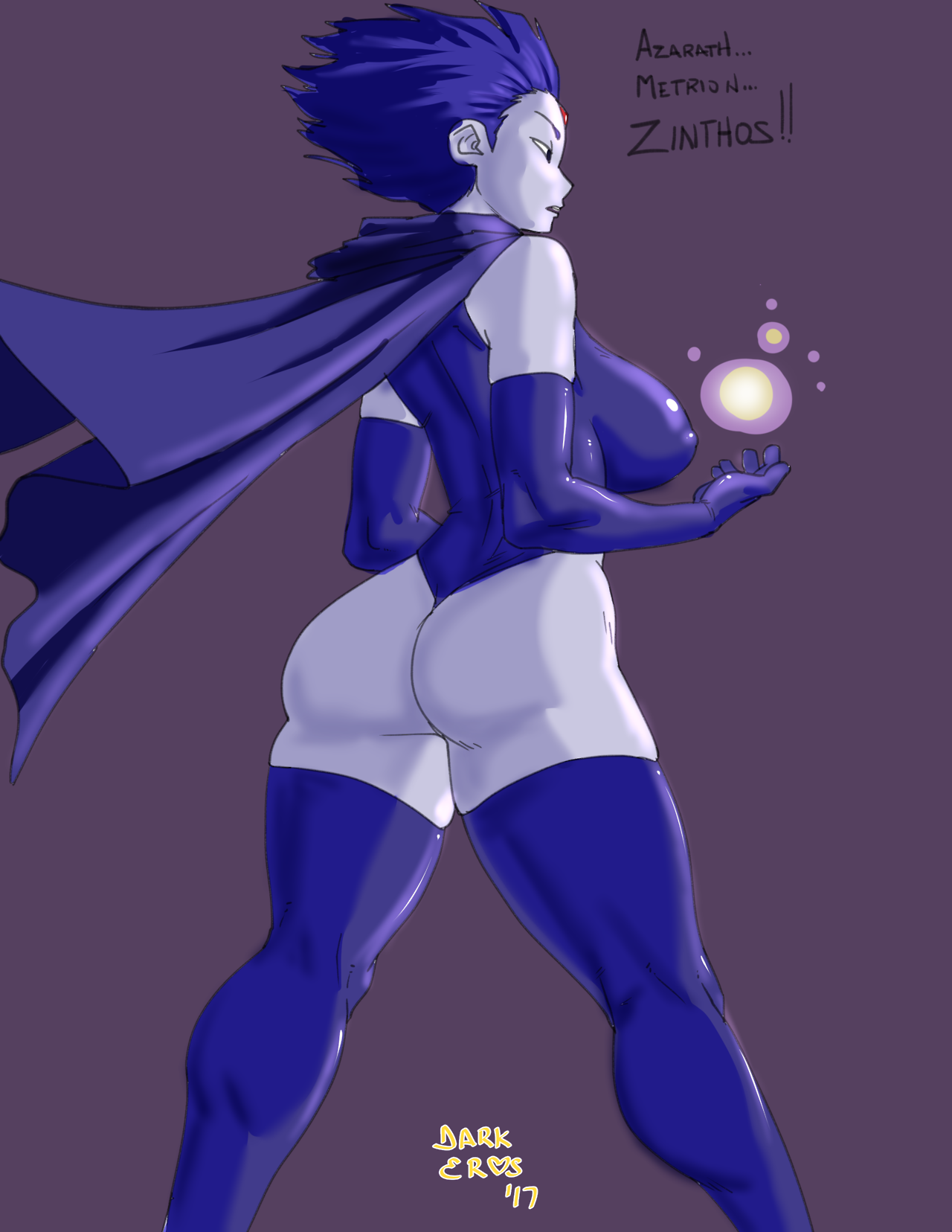 thedarkeros:enjoy this quick colored sketch of Raven uwu &lt; |D’‘‘‘‘