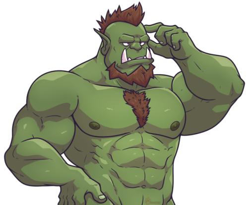 Orctober Sticker Nex Anima Caniscommission forNex_Anima_Canis his character turned in to an orc and 