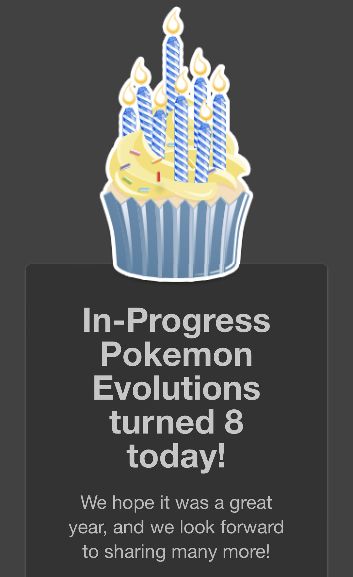 In-Progress Pokemon Evolutions — I forgot it was my anniversary 