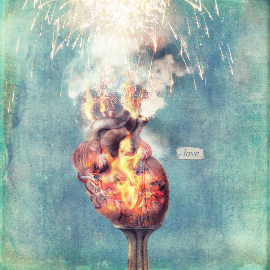 bestof-society6:  ART PRINTS BY PAULA BELLE FLORES    Love   Love   Love Tree 