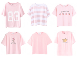 princesskealie:     ☁  Pretty Pink Shirts