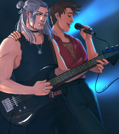 ohciq:the witcher but make it rock band au ⚡ this started as one picture and then it rapidly spiral