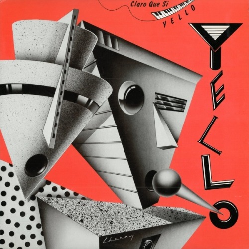 Ernst Gamper, cover artwork for Yello, Claro Que Si, 1981. Edition with covers in green, red and yel