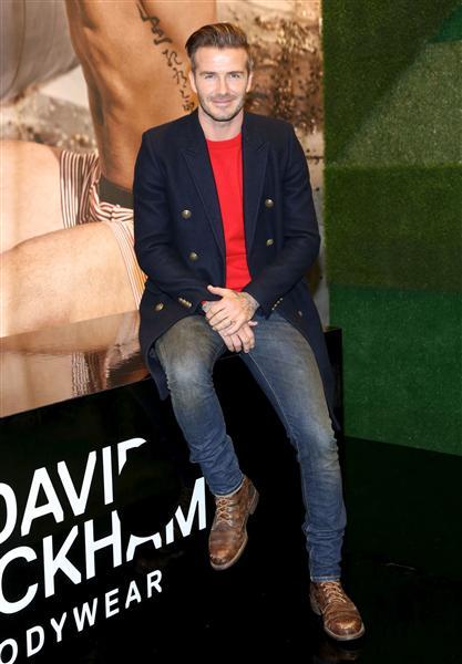 David Beckham launches his Bodywear underwear collection at H&amp;M in New York on Feb. 1, 