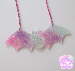 shop-cute:  Candy Glitter Bat Necklace .75