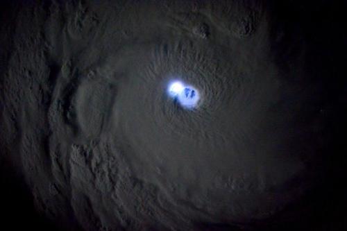 One of the most extraordinary, surreal meteorological images ever. Taken by astronaut Sam Cristofore