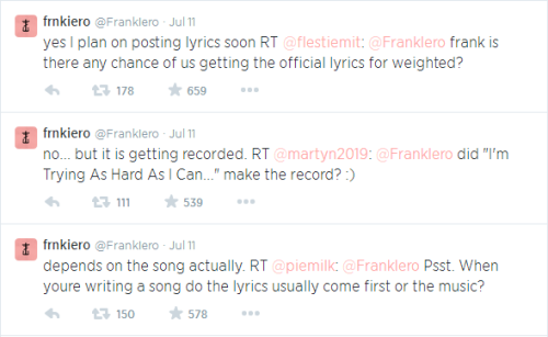 Frank Iero on twitter.