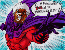 be-blackstar:  astonishingx:  Samuel L. Jackson as Magneto by Ron Ackins LOL  hahahaha  