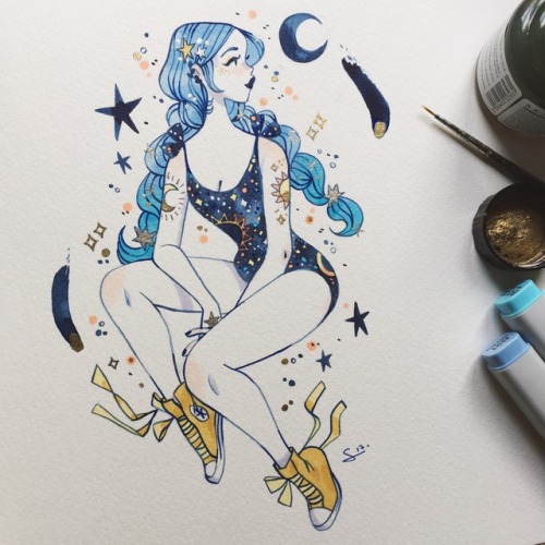 sibyllinesketchblog: Star girls ! Hi everyone ! I just opened a Patreon page ! I have prepared some 