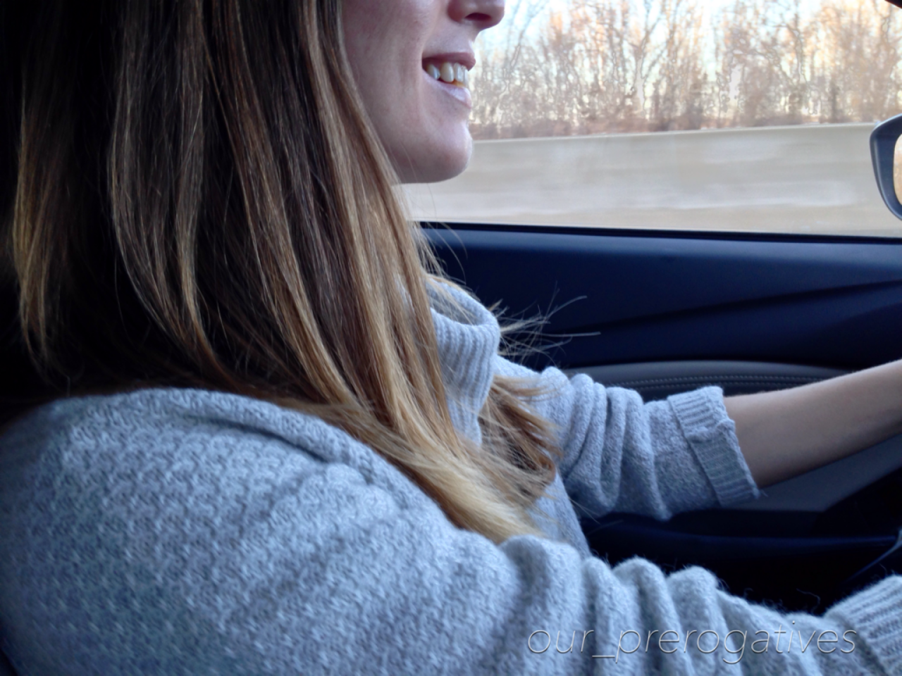 ourprerogatives:  I teased K while she drove. She took a special photo for me at