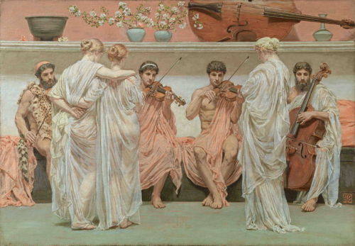 loumargi:Albert Joseph Moore (1848–1893), The Quartet, a Painter’s Tribute to Music (1868),