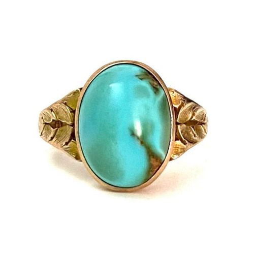 Art Nouveau Turquoise Ring