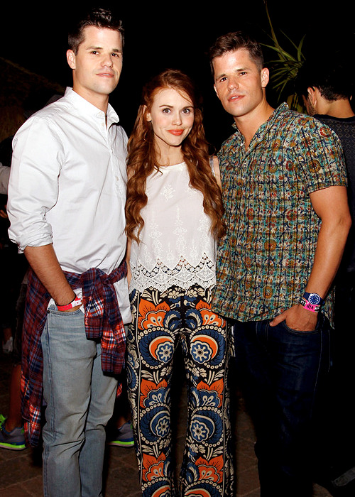 holland-roden: Max Carver, Charlie Carver &amp; Holland Roden attend the NYLON Midnight Garden P