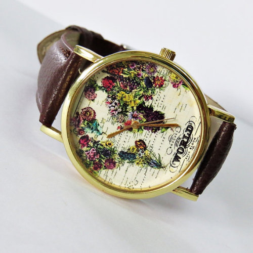 wickedclothes: World in Full Bloom WatchThis watch features flowers that are native from each region