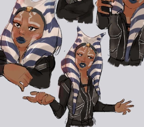 another closeup of the sketches, just her face and her arms crossed in front of her chest in a cute way, looking harmless (what a lie, she will hurt you)