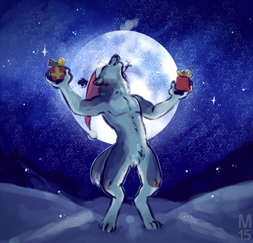 explodingbat:  popomodoro:  christmas werewolves ahoy  omg   awoooooo